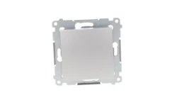 Simon 54 Przycisk pojedynczy, szybkozłącza, srebrny mat DP1.01/43