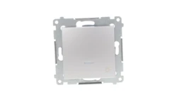 Simon 54 Przycisk /światło/ z podświetleniem, szybkozłącza, srebrny mat DS1L.01/43