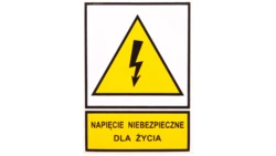 Tabliczka /znak ostrzegawczy/ TZO 52X74S N.N.D.Z. E04TZ-01011110200