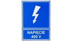 Tabliczka /znak informacyjny/ TZI 52X74S NAP.400V E04TZ-01041110900 /10szt./