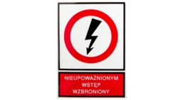Tabliczka /znak zakazu/ TZZ 148X210S NIEUP.WST.WZ E04TZ-01031140600 /10szt./