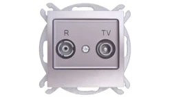 IMPRESJA Gniazdo antenowe RTV przelotowe 14dB tytan GPA-14YP/m/23