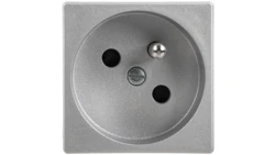 Simon Connect Gniazdo K45 pojeyńcze z/u 16A IP20, szybkozłącza, anodyzowane aluminium K22/8