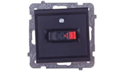 SONATA Gniazdo głośnikowe pojedyncze czarny metalik GG-1R/m/33