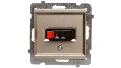 SONATA Gniazdo głośnikowe pojedyncze szampański złoty GG-1R/m/39