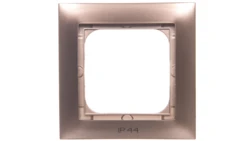 IMPRESJA Ramka pojedyncza do łączników IP44 złoty metalik RH-1Y/28