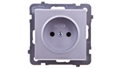 SONATA Gniazdo pojedyncze b/u srebro mat GP-1R/m/38