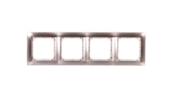 IMPRESJA Ramka poczwórna do łączników IP44 tytan RH-4Y/23