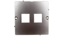 Simon Basic Pokrywa gniazda teleinformatycznego 2xRJ Keystone płaska stal inox BMGK1P/21