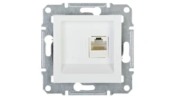 ASFORA Gniazdo komputerowe pojedyncze RJ45 kat.5e bez ramki białe EPH4300721