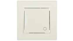 Łącznik Asfora schodowy zaciski śrubowe kremowy z ramką EPH0400323