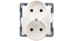 IMPRESJA Gniazdo podwójne b/u ecru GP-2YR/m/27