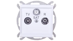 SONATA Gniazdo antenowe RTV-SAT końcowe białe GPA-RS/m/00