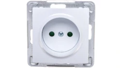 IMPRESJA Gniazdo pojedyncze b/u z przesłonami białe GP-1YP/m/00