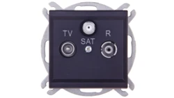 SONATA Gniazdo antenowe RTV-SAT końcowe czarny metalik GPA-RS/m/33