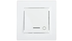 Łącznik Asfora schodowy z podświetleniem biały z ramką EPH1500121