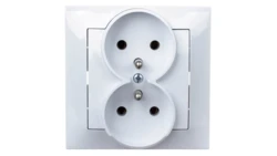 IMPRESJA Gniazdo podwójne z/u białe GP-2YZ/00