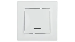 Łącznik Asfora schodowy z podświetleniem zaciski śrubowe biały z ramką EPH1500321