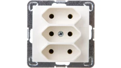 IMPRESJA Gniazdo potrójne b/u 2,5A EURO ecru GP-3Y/m/27