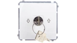 Simon Basic Łącznik żaluzjowy z kluczem trzypozycyjny ,I-0-II, biały BMWZK.01/11