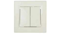 Łącznik Asfora świecznikowy zaciski śrubowe kremowy z ramką EPH0300323