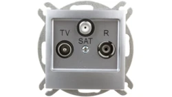 IMPRESJA Gniazdo antenowe RTV-SAT końcowe srebrne GPA-YS/m/18