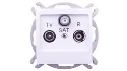 IMPRESJA Gniazdo antenowe RTV-SAT przelotowe białe GPA-YSP/m/00