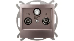 IMPRESJA Gniazdo antenowe RTV-SAT przelotowe tytan GPA-YSP/m/23