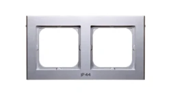 SONATA Ramka podwójna do łączników IP44 srebro mat RH-2R/38