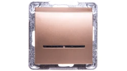 IMPRESJA Łącznik hotelowy z podświetleniem złoty metalik ŁP-15YS/m/28