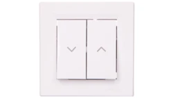 Przycisk Asfora żaluzjowy zaciski bezgwintowe biały z ramką EPH1300321