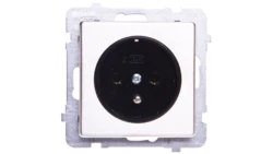 SONATA Gniazdo pojedyncze z/u stal inox GP-1RMZ/m/37