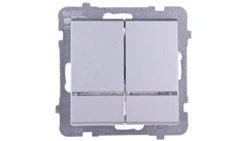 SONATA Łącznik świecznikowy z podświetleniem srebro mat ŁP-2RS/m/38