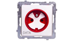 SONATA Gniazdo pojedyncze z/u DATA z kluczem stal inox GP-1RMZK/m/37