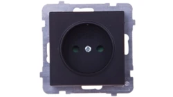 SONATA Gniazdo pojedyncze b/u z przesłonami czarny metalik GP-1RP/m/33