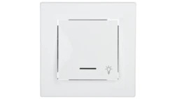 Przycisk Asfora światło z podświetleniem biały z ramką EPH1800121