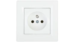 Gniazdo pojedyncze Asfora z/u białe z ramką EPH2800121