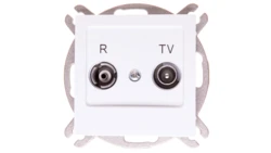 AS Gniazdo antenowe RTV zakończeniowe 10dB białe GPA-10GPZ/m/00