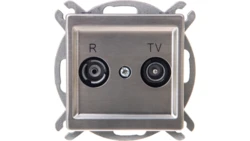 SONATA Gniazdo antenowe RTV przelotowe 14dB stal inox GPA-14RMP/m/37