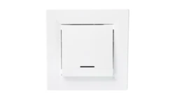 Łącznik Asfora pojedynczy z podświetleniem biały z ramką EPH1400121