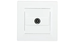 Gniazdo antenowe Asfora TV końcowe 1dB białe z ramką EPH3200121