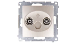 Simon 54 Gniazdo antenowe RTV końcowe złoty mat DAP10.01/44