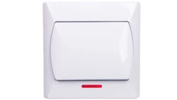 AKCENT Łącznik pojedynczy z podświetleniem biały ŁP-1AS/00