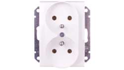 Sedna Gniazdo podwójne z/u 16A kremowe SDN2800923