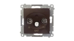 Simon 54 Gniazdo antenowe R/TV/SAT końcowe brąz mat DASK.01/46