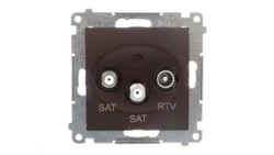 Simon 54 Gniazdo antenowe SAT/SAT-RTV brąz mat DASK2.01/46