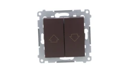 Simon 54 Przycisk żaluzjowy brąz mat, szybkozłącza, DZP1.01/46