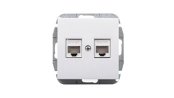 Sentia Gniazdo komputerowe podwójne RJ45 kat.5e białe 1449-10