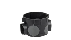 Puszka podtynkowa 60mm płytka z membranami przebiciowymi czarna wiatroszczelna E106-2K 83106007 /25szt./