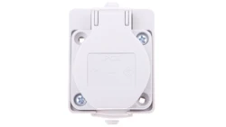 Gniazdo tablicowe 10/16A 2P+Z 230V szare IP44 /z puszką/ 104-0gp